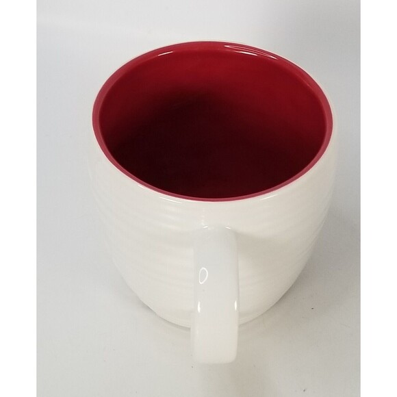 Starbucks Mug Holiday Christmas 2010 Holly Berry White Red Embossed 16oz. Cup - Picture 4 of 5